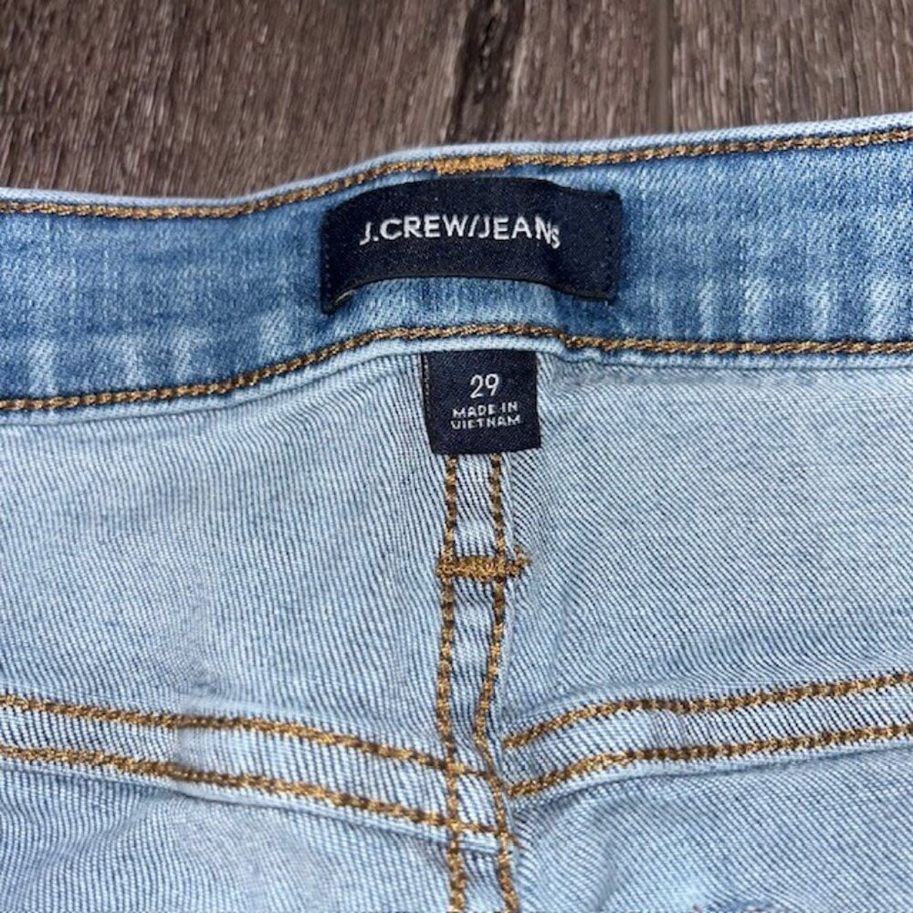 J Crew Denim Jeans Size 29 Blue Womens Raw Hem Button Fly Pants - Picture 3 of 8